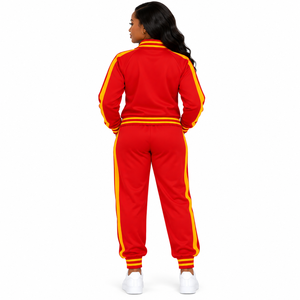 Conjunto Deportivo Ligero de Poliéster para Mujer PDK, con Chaqueta con Cierre Frontal y Pantalones para Correr, Ideal para Fitness - Product Image 2