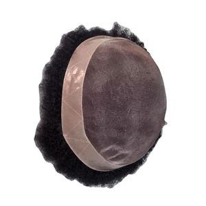 Peluca Afro de Cabello Humano Indio 100% Remy, Ondas Sueltas, Ondas Profundas, Ondas Naturales, Impermeable, con Base de Monofilamento, Taz Hair BD - Product Image 1