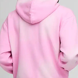 Unisex Pink Cotton Tracksuit Full <b>Zip</b> <b>Hooded</b> Loose Fit Solid Color Casual Wear Adult Spring Style - Product Image 4