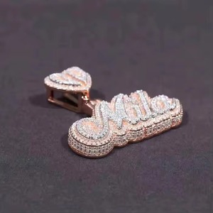 Viral 2026 Heart hook custom name Lab Grown Diamond June Gift Fine Jewelry Pendants & <b>Charms</b> Graduation Birthday Achievement - Product Image 3