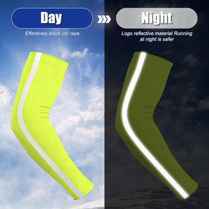 Manchons de bras anti-UV pour hommes et femmes, protection solaire, manchons rafraîchissants, haute visibilité, manchons de compression pour le sport, pour le basketball - Product Image 2