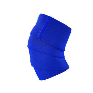 Custom Heavy Duty Fitness Workout Leg <b>Knee</b> <b>Support</b> Custom Logo Gym Weightlifting Strength Elastic <b>Knee</b> Wrap Hook Loop - Product Image 1
