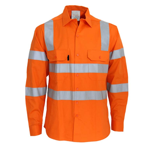 Camisa de Trabajo de Seguridad Reflectante Personalizada para Hombres, Trabajadores de la Construcción y Minería en Australia, de Poliéster Antiestático, Transpirable e Impermeable - Product Image 4