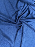 Tela de Rizo CVC de Algodón/Poliéster Color Navy-3477, Producto en Oferta, para Prendas de Vestir, Hecho en Tailandia
