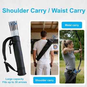 Outdoor Leather Archery <b>Quiver</b> Durable Design Adjustable Fit Lightweight Vintage Style Hunting And Training Gear - Product Image 5