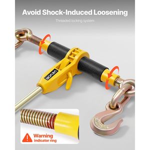 8000 Lbs Working Load Ratchet Tie Downs 5/16 X 12.8 ft G80 Chains Binder Set New <b>Model</b> '<b>D</b>' Tie <b>D</b>" - Product Image 5