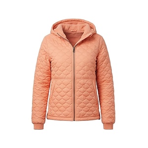 Chaqueta Acolchada con Capucha para Mujer, Manga Larga, Color Sólido, Relleno de Poliéster, Forro de Piel Sintética, Ropa de Otoño - Product Image 1