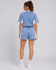 Conjuntos de Verano para Mujer, Conjunto de Dos Piezas para Uso Diario, Camiseta de Manga Corta y Pantalones Cortos de Tela Transpirable para el Hogar, Viajes y Vacaciones - Product Image 2