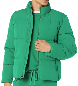 Chaqueta Acolchada Verde para Hombre AL BARAKA WEAR, Cortavientos, Cálida para Invierno, Informal, para Exteriores, Estilo Urbano, Corte Regular, Cuello Alto, Cierre de Cremallera - Product Image 4