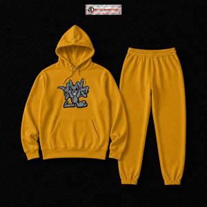 Ensemble de survêtement pour homme avec sweat à capuche imprimé doré, sweat-shirt à imprimé personnalisé, pantalon de jogging, streetwear décontracté, vêtements de sport, vente en gros - Product Image 5