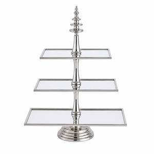 Luxury Two Tier Round Nickel <b>Cake</b> <b>Stand</b> Metal Dessert Display <b>Stand</b> Modern Pastry Cupcake Serving Tray Wedding Party Decor - Product Image 5