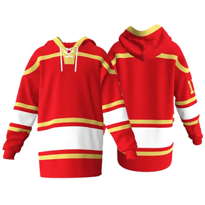 CLOTHING WAY INTERNATIONAL Jersey de Hockey sobre Hielo con Capucha para Hombre, Manga Larga, Logotipo Bordado a Rayas, Corte Regular, Todas las Temporadas - Product Image 4