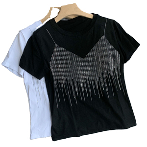 เสื้อยืดแขนสั้นพิมพ์ลายสำหรับผู้หญิง ระบายอากาศได้ดี เป็นมิตรกับสิ่งแวดล้อม ผ้าฝ้าย 100% ใส่สบายในฤดูร้อน เนื้อผ้านุ่ม - Product Image 2