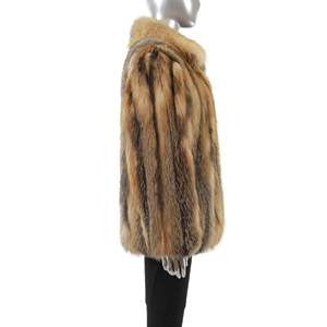 Manteau pour homme en fausse fourrure de renard noir de haute qualité - Manteau à capuche élégant et luxueux avec fonction anti-plis, 100% laine - Product Image 1