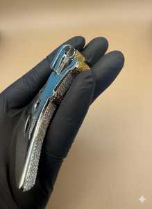 จี้เพชรโมอิสซาไนต์ VVS แบบสั่งทำพิเศษ ตัวเรือนเงินแท้ 925 ประดับเพชรเต็มตัวอักษร  ผ่านการทดสอบเพชร - Product Image 4