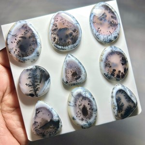 <b>Top</b> Grade Premium Quality Loose Gemstones Natural Dendrite Opal Cabochon Both Side Polished <b>Crystal</b> in Mix Shapes Sizes - Product Image 2