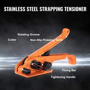 Kit de flejado de bandas, cable de flejado tejido de 328 pies, Herramienta tensora de sellos de Metal 100 para 100 + embalaje de palés 100 + flejado - Product Image 3