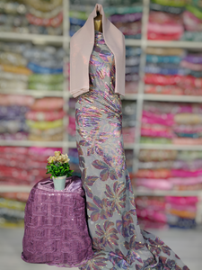 2025 Mới Nhất Garbasaar Fransawi Dirac Somali Thiết Lập Vàng Đá Đính Cườm Fransawi Thiết Kế In Hoa Somali Phụ Nữ Quần Áo Dirac - Product Image 2