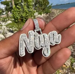 จี้เพชรโมอิสซาไนต์ทรงกลม 3 กะรัต ชื่อสั่งทำได้ สำหรับผู้ชาย ชุบทองคำขาว 14K - Product Image 6