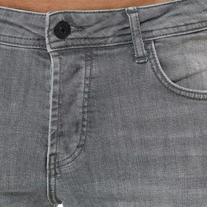 Jeans en denim extensible en coton pour homme, coupe slim personnalisée, pantalon droit décontracté, confortable pour tous les jours - Product Image 5