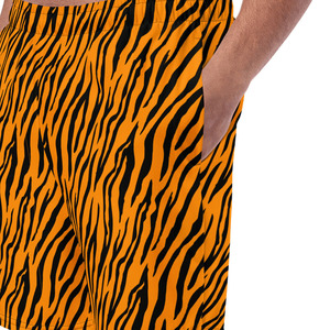 Men's Tiger Print Shorts Orange Black <b>Animal</b> <b>Pattern</b> Casual Beachwear Streetwear Summer Shorts - Product Image 4