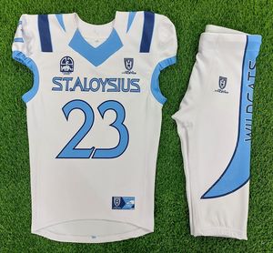 Maillot de sport imprimé à col montant à séchage rapide, uniforme personnalisé pour équipe et club, kit d'uniforme de football américain 7v7 unisexe 100% - Product Image 4