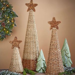 Décorations de Noël en jonc de mer tressé à la main – Décorations de fêtes en fibres naturelles faites à la main pour la vente en gros et la décoration intérieure - Product Image 4