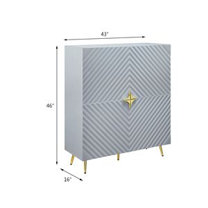 Armoire d'appoint pour salon Gaines Gray à finition brillante - Product Image 3