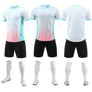 Uniforme de Fútbol Personalizado con Estampado por Transferencia de Calor para Hombre, Cuello Alto, Manga Corta, Absorbe la Humedad, Protección UV, Elástico en Cuatro Direcciones - Product Image 3
