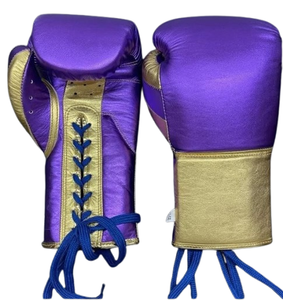 Gants de boxe en cuir noir de qualité supérieure pour MMA, Muay Thai et Sanda - Design sans doigts respirant et anti-humidité - Product Image 6