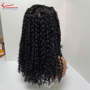 Perruque de luxe en cheveux humains bouclés vietnamiens, avec closure HD Lace 2x4 2x6, doux, volumineux, double tirage, noir naturel - Product Image 3