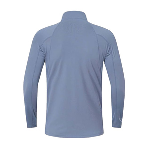 Camisetas deportivas activas con cremallera, manga larga, cuello alto, transpirables y de secado rápido. - Product Image 4