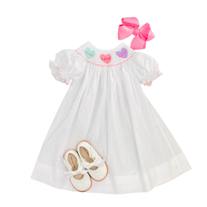 strapless open back dress Lexington Plaid Smocked Bishop – Dressie Jessie Smocking main image 1