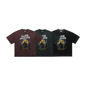 T-Shirt Oversize in Cotone Pesante 300GSM, Maglietta Vintage con Grafica Black <span class=keywords><strong>Sabbath</strong></span>, T-Shirt Retrò Streetwear per Uomo - Product Image 4