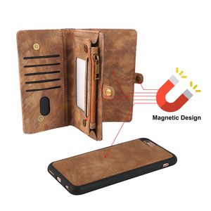 Custodia a Portafoglio 2 in 1 Magnetica in Pelle per iPhone 8 con 13 Scomparti per Carte e Tasca Porta Soldi con Cerniera Staccabile - Product Image 5