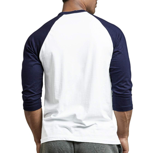 T-shirt de baseball vintage à manches raglan contrastées pour homme, streetwear de haute qualité, coupe classique, vêtements personnalisés pour homme - Product Image 2