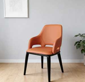 Chaise de salle à manger classique en bois massif d'acajou, dossier haut, design à tiges, faite à la main, pour cuisine et restaurant professionnel - Product Image 6