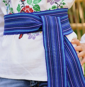 Cinturón de Lana Tejido a Mano Multicolor con Ancho Personalizado para Camisa, Vestido, Jeans, Estilo Hippie Boho, Regalo, Ucrania - Product Image 2