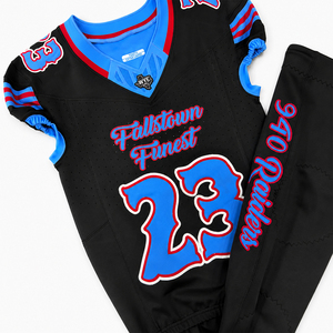 Maillot de football américain léger à faible MOQ, entièrement sublimé, en tissu mesh, pour hommes et jeunes, uniforme d'équipe de sport d'hiver, nom du joueur - Product Image 1