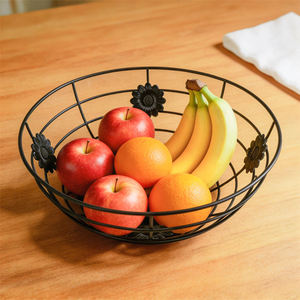 Premium Quality Eco-Friendly Modern Iron Wire Multifunction <b>Food</b> Storage <b>Basket</b> Set Handle Rectangle Shape for Bedroom Bathroom - Product Image 5
