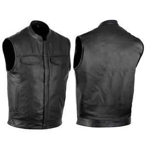 Gilet durable et élégant pour moto Gilet en cuir véritable pour hommes de qualité supérieure - Product Image 2