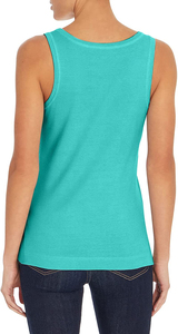 Wholesale Custom Gym Summer Fashion Sporty Tank <b>Top</b> Women Sexy O Neck Sleeveless Contrast Stitch Breathable Quick Dry Polyester - Product Image 2