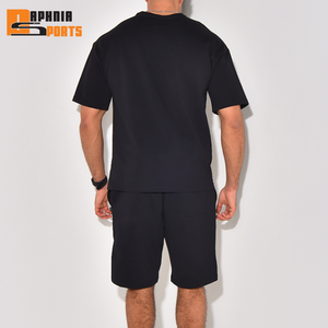Fabricante de Ropa Personalizada para Hombre, Conjuntos de Camisetas y Pantalones Cortos, Trajes Deportivos Holgados de 2 Piezas para Verano, Venta al Por Mayor - Product Image 3