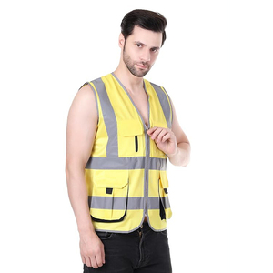 Chaleco de Seguridad de Alta Visibilidad EN ISO 20471 Clase 2, Transpirable, de Malla de Poliéster, con Cierre Frontal, 7 Bolsillos y Presilla para Radio - Product Image 3