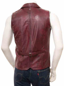 Men's Genuine <b>Leather</b> <b>Biker</b> <b>Vest</b> Wholesale Adults OEM ODM Custom Motorcycle Sleeveless Jacket Casual Outerwear - Product Image 6