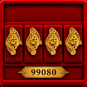 MOLL JEWELLERS แหวนค็อกเทลเคลือบทอง 9K สุดคลาสสิก ประดับด้วยหินคิวบิกเซอร์โคเนียที่สร้างขึ้นในห้องปฏิบัติการ ลายดอกไม้ เครื่องประดับสำหรับผู้หญิง รุ่นที่สาม - Product Image 6