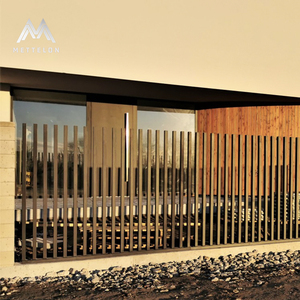 Mettelon Chất lượng cao nhôm vườn hàng rào tấm với thanh ngang, ngoài trời bọc bột kim loại hàng rào bài viết giá tốt - Product Image 5