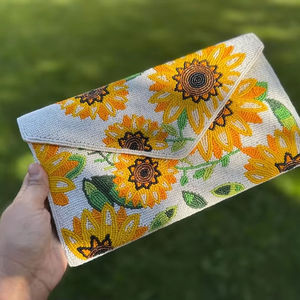 Bolso de Mano Tipo Sobre con Cuentas de Cristal y Bordado Étnico, para Bodas, Fiestas, Estilo Boho Moderno, Bolso de Hombro de Lujo para Mujer - Product Image 4