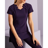 Tunique de salon de beauté, uniforme de spa pour esthéticiennes, cliniques esthétiques, en spandex, coton et polyester respirant, unisexe, avec logo et couleur personnalisés