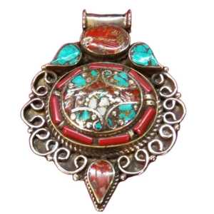 Colgante y Amuleto de Corazón en Aleación de Cobre Plateado, Estilo Hiphop Tradicional, Unisex - Product Image 1